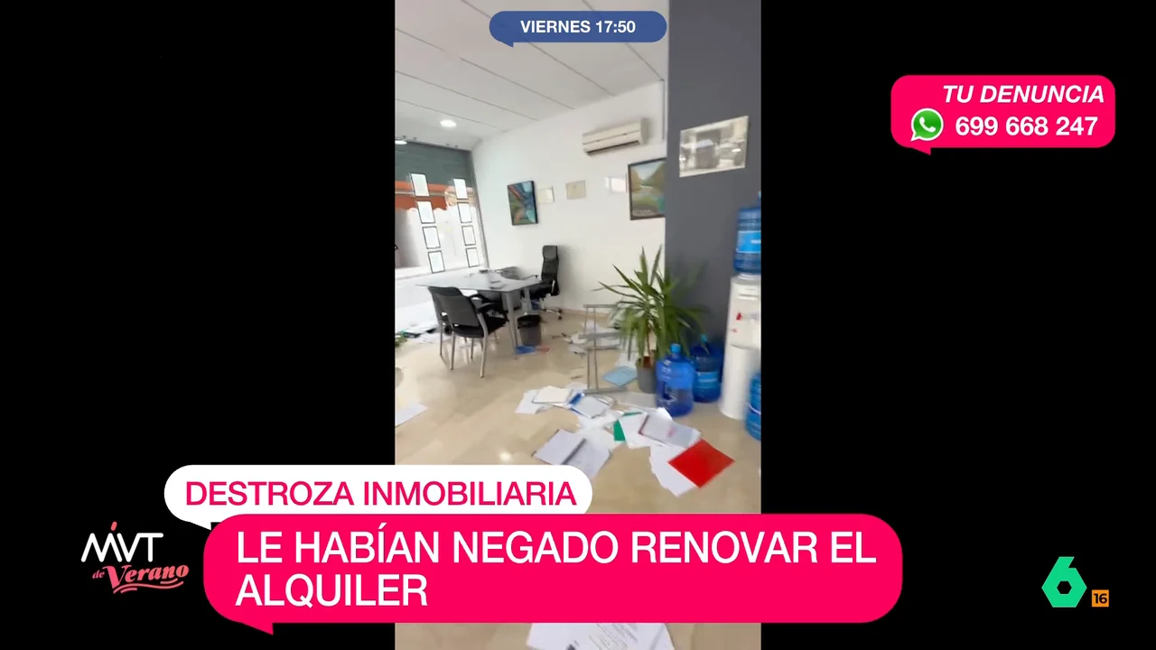 Joven de 26 años destroza inmobiliaria tras ser denegado el alquiler