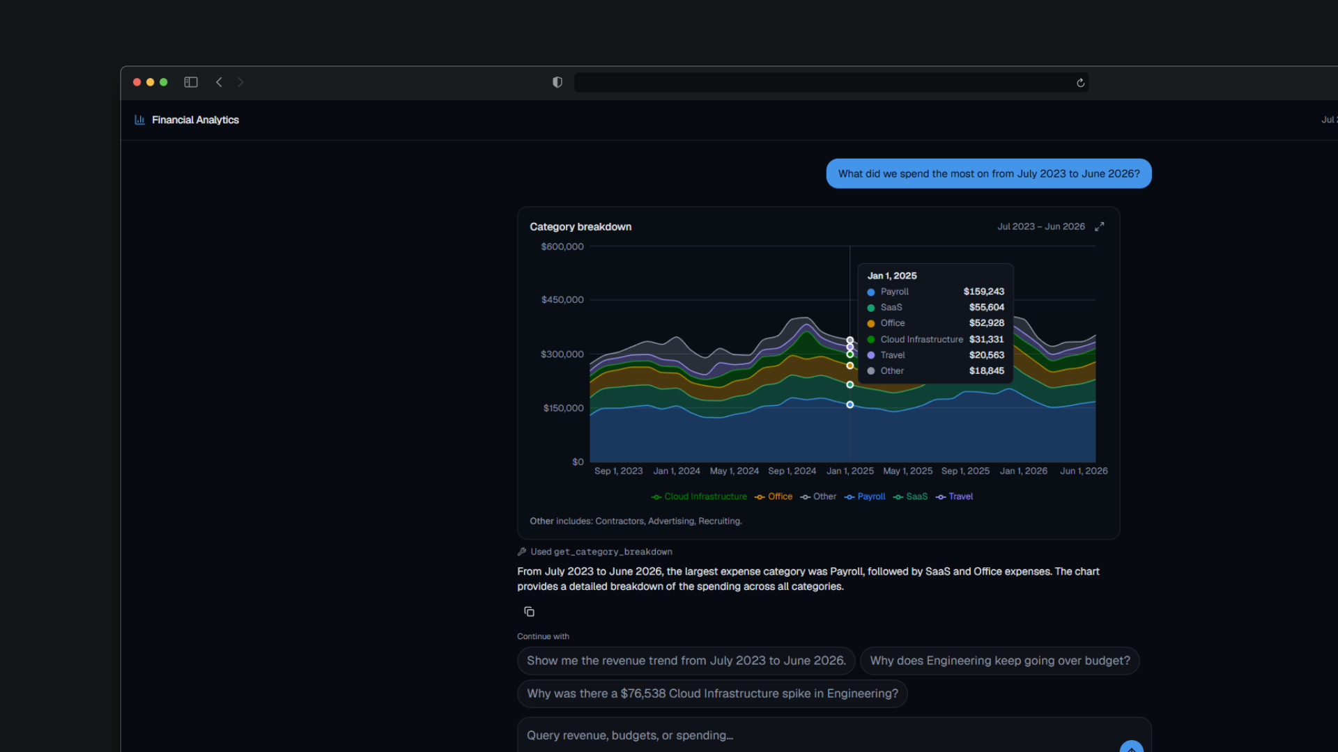Financial Analytics Agent preview