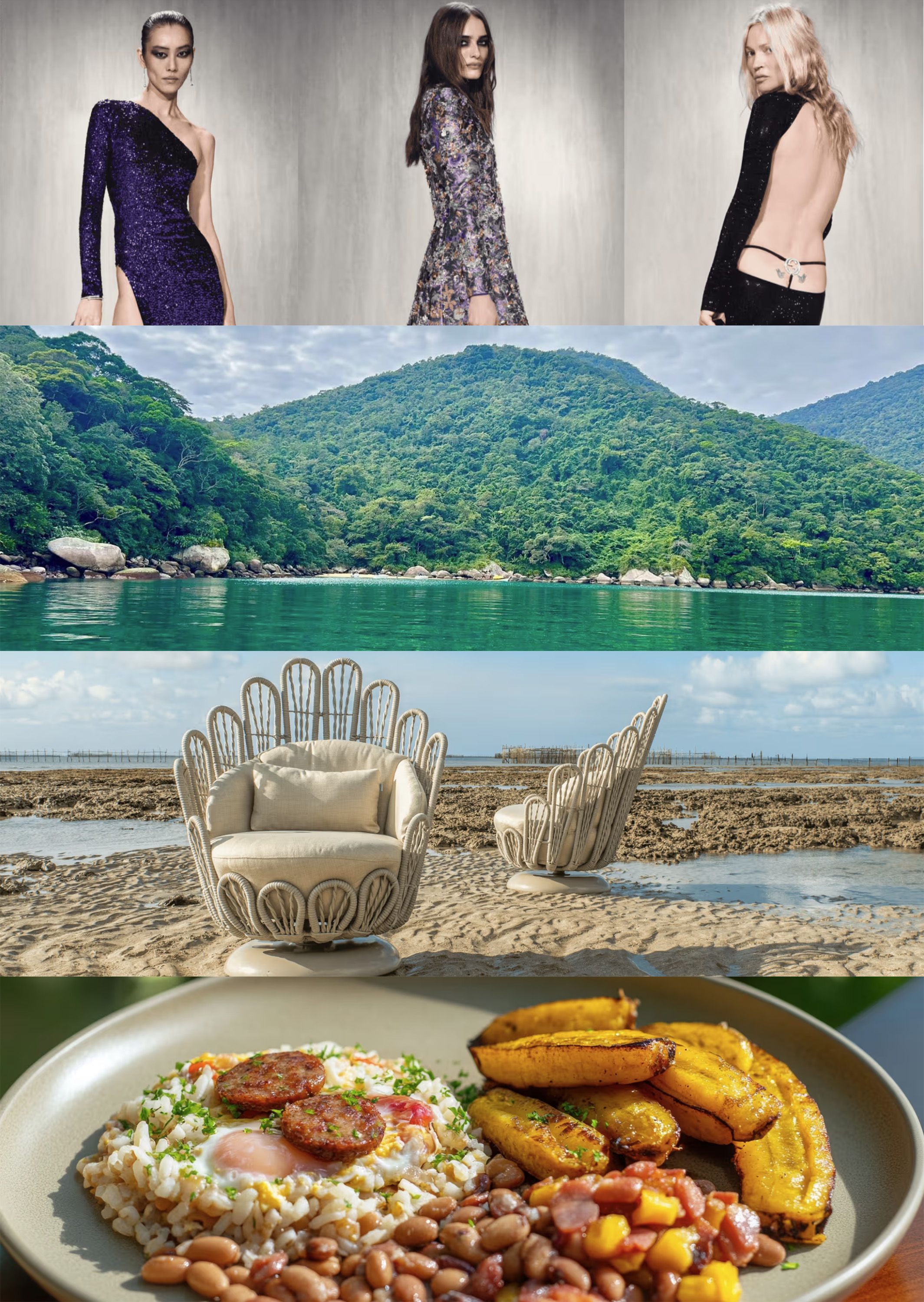 Portal Aurora - Paisagem tropical com lago e montanhas