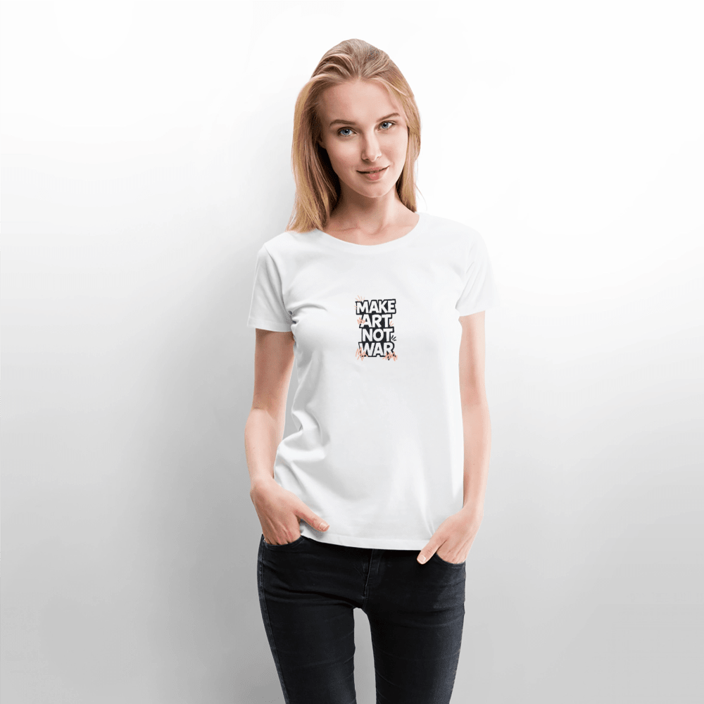 Frauen Premium T-Shirt - Make Art Not War view 2