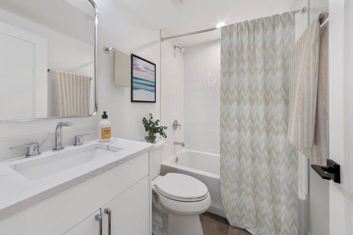 Bathroom, virtually staged