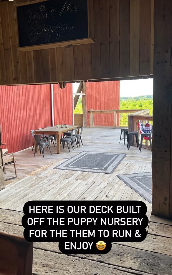 Deck off the puppy nursery