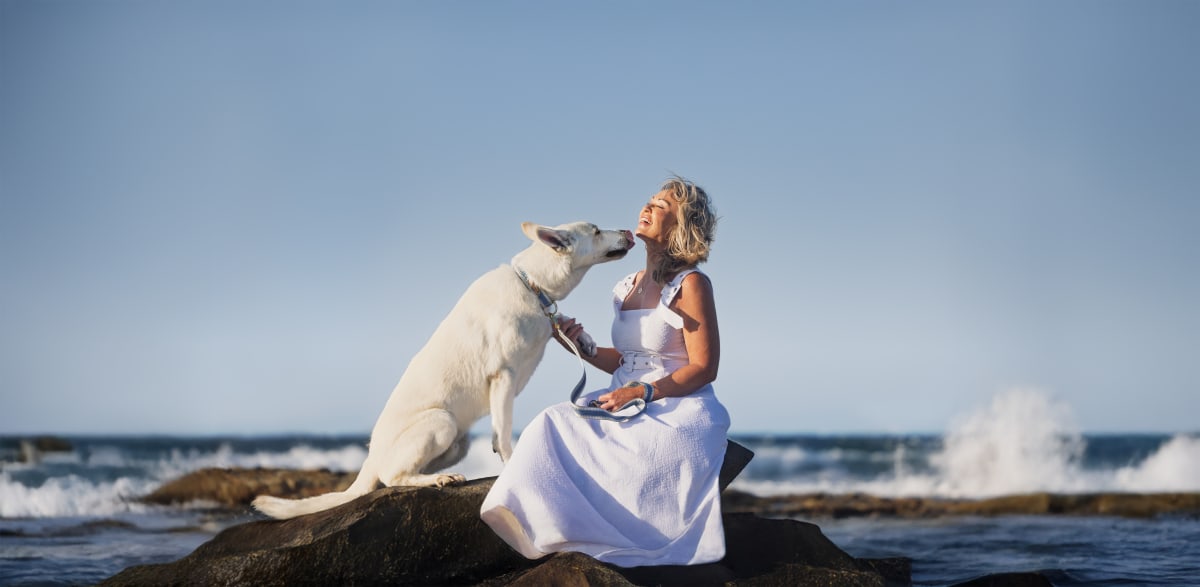 Bazzil in the arctic mist during a Snuggle Studio session