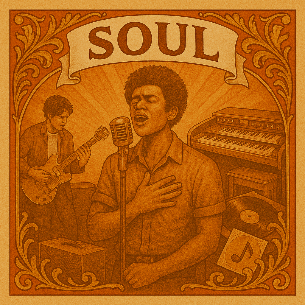 Soul music collage Soul genre spotlight