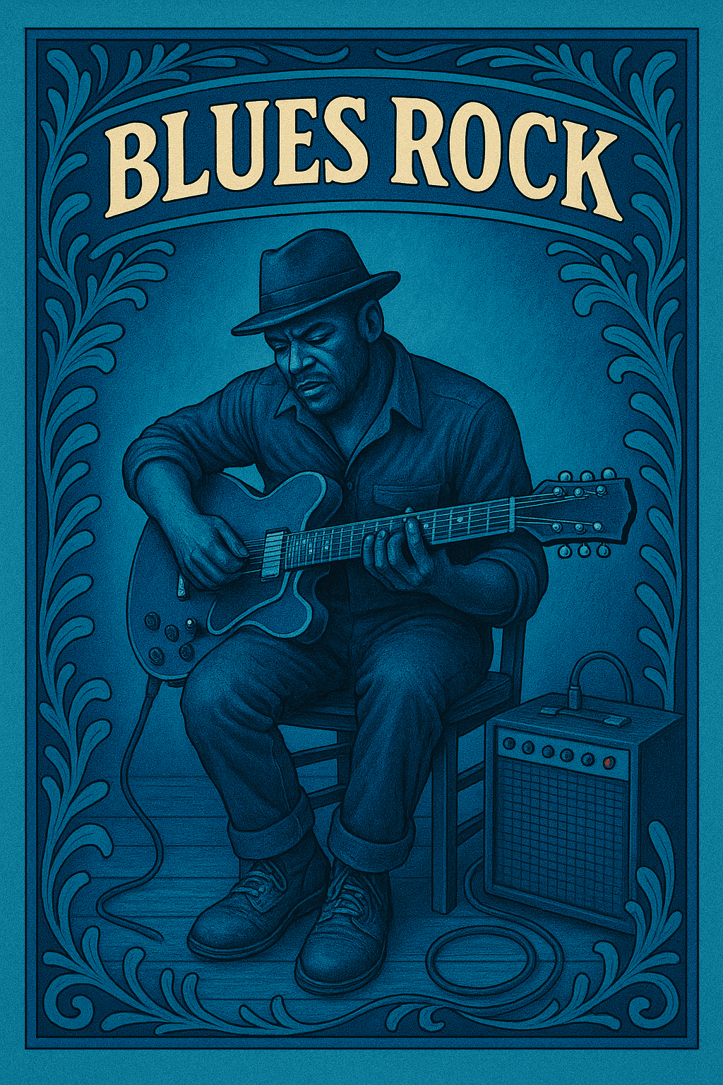 Blues Rock music collage Blues Rock genre spotlight