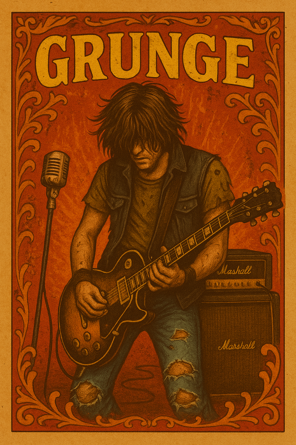 Grunge music collage Grunge genre spotlight