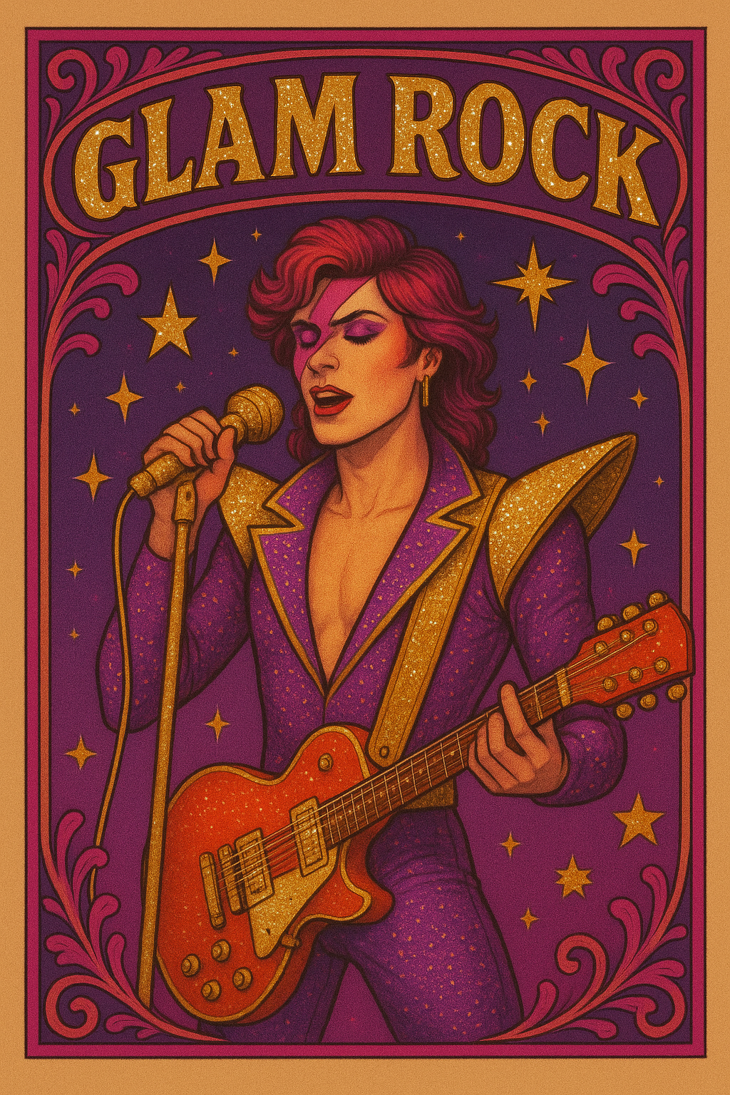 Glam Rock music collage Glam Rock genre spotlight