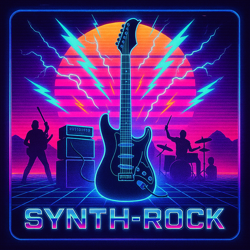 Synth-Rock music collage Synth-Rock genre spotlight