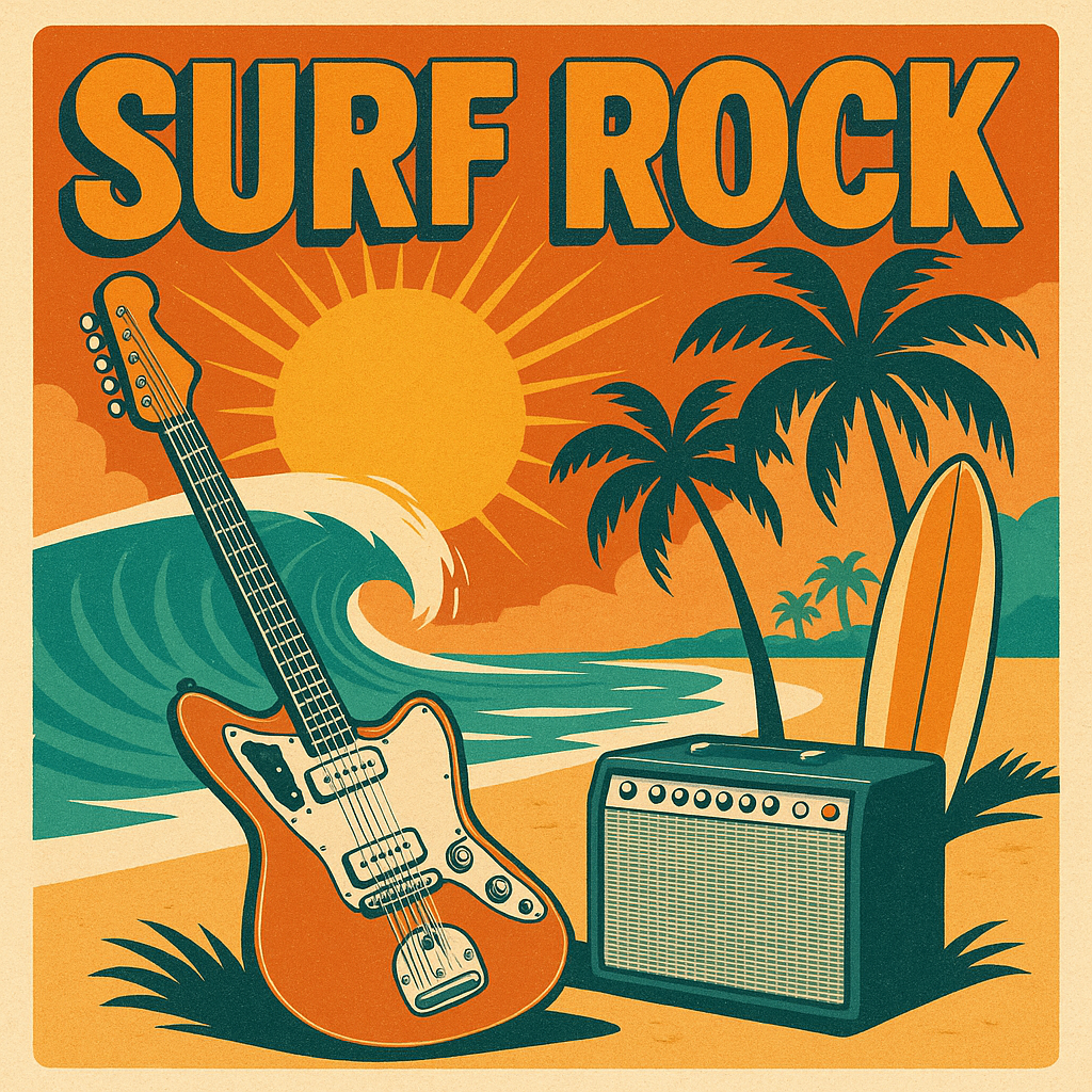 Surf Rock music collage Surf Rock genre spotlight