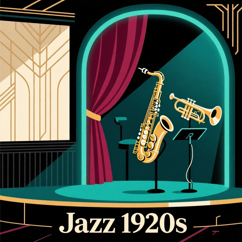 Jazz 1920s spotlight (Roaring Twenties) Jazz 1920s spotlight (Roaring Twenties)