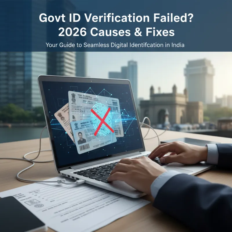 Govt ID Verification Failed? 2026 Causes & Fixes