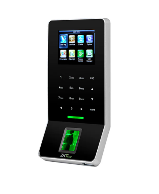 Lecteur biométrique ZKTeco F22 : 3 000 empreintes, Wi-Fi & TCP/IP, compatible tout panneau Wiegand. Contrôle d'accès porte premium pour entreprises au Maroc.