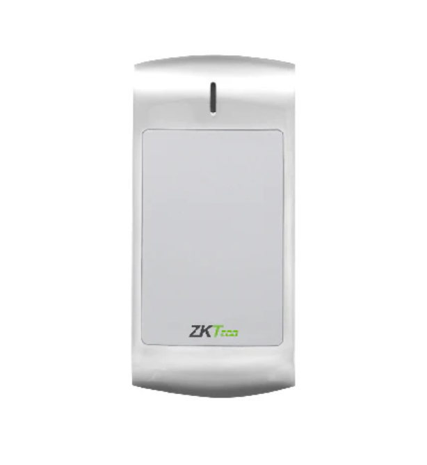 Lecteurs RFID haute sécurité IK10/IP66, boîtier métal, -40°C à +60°C. 125 kHz ou 13,56 MHz, Wiegand 26/34 bits. Robustesse extrême pour l'extérieur.