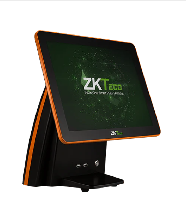 Terminal POS biométrique tout-en-un 15", Intel Celeron Quad-Core, lecteur d'empreintes intégré. Sécurisez vos transactions et éliminez le vol en caisse.