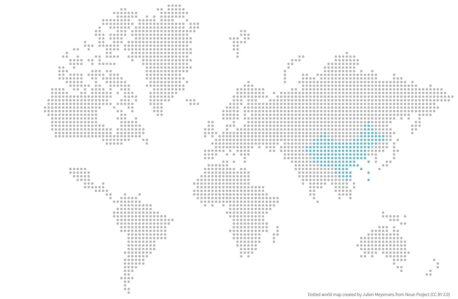 Dotted world map