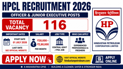 HPCL Recruitment 2026 Notification Out for 116 Officer & Junior Executive Posts | Apply Online
