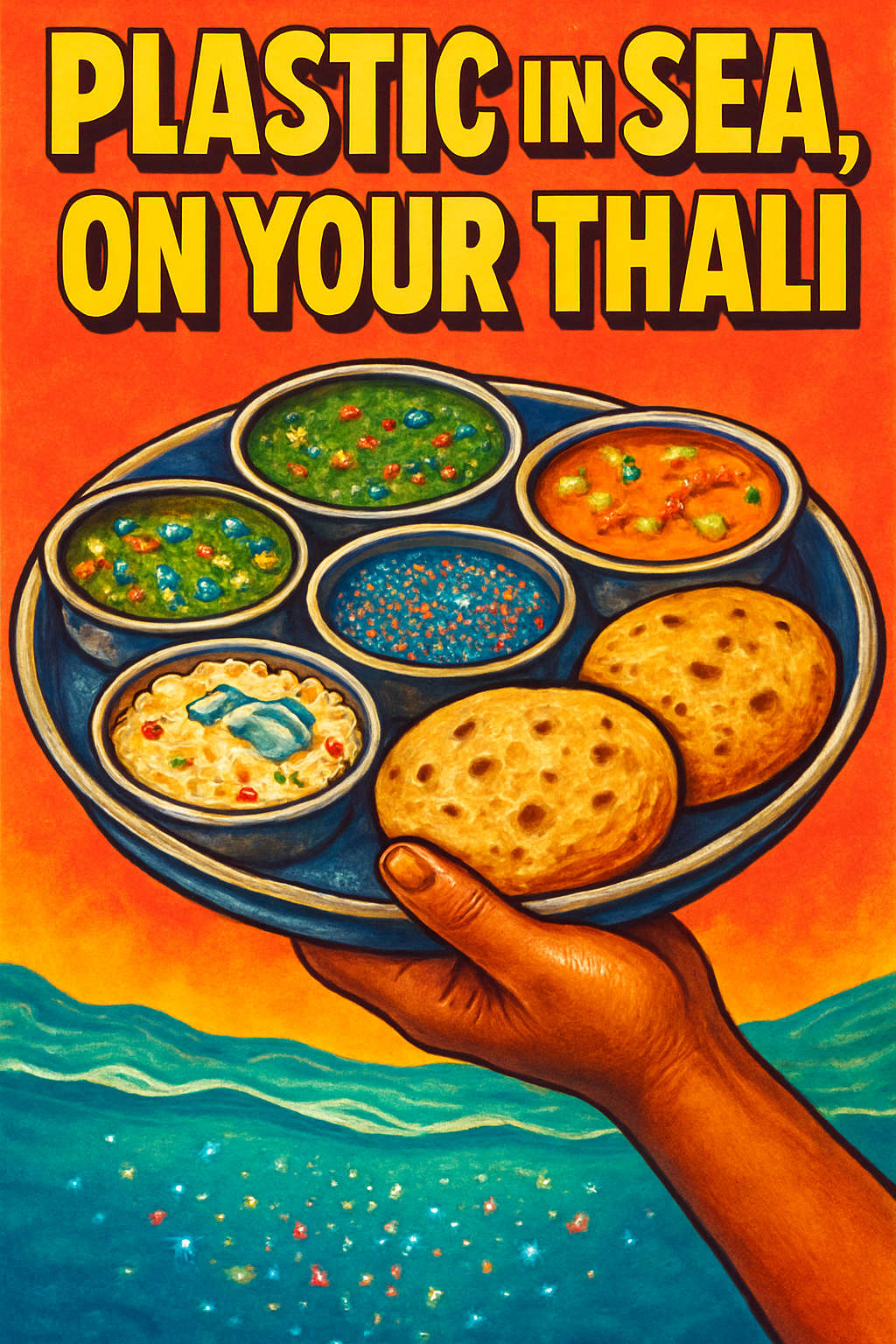 Plastic in sea, on your thali