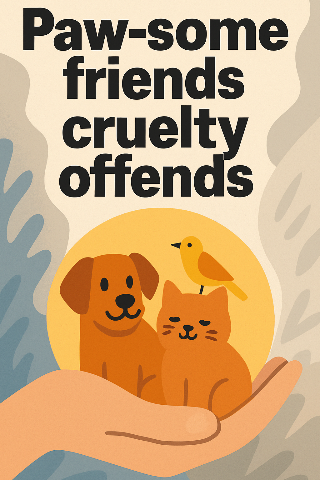 Paw-some friends, cruelty offends
