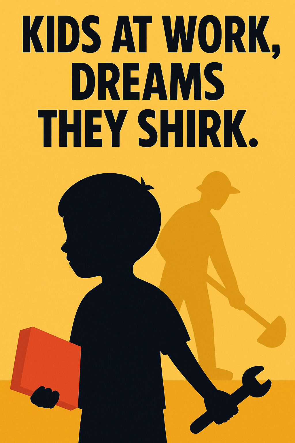 Kids at work, dreams they shirk.