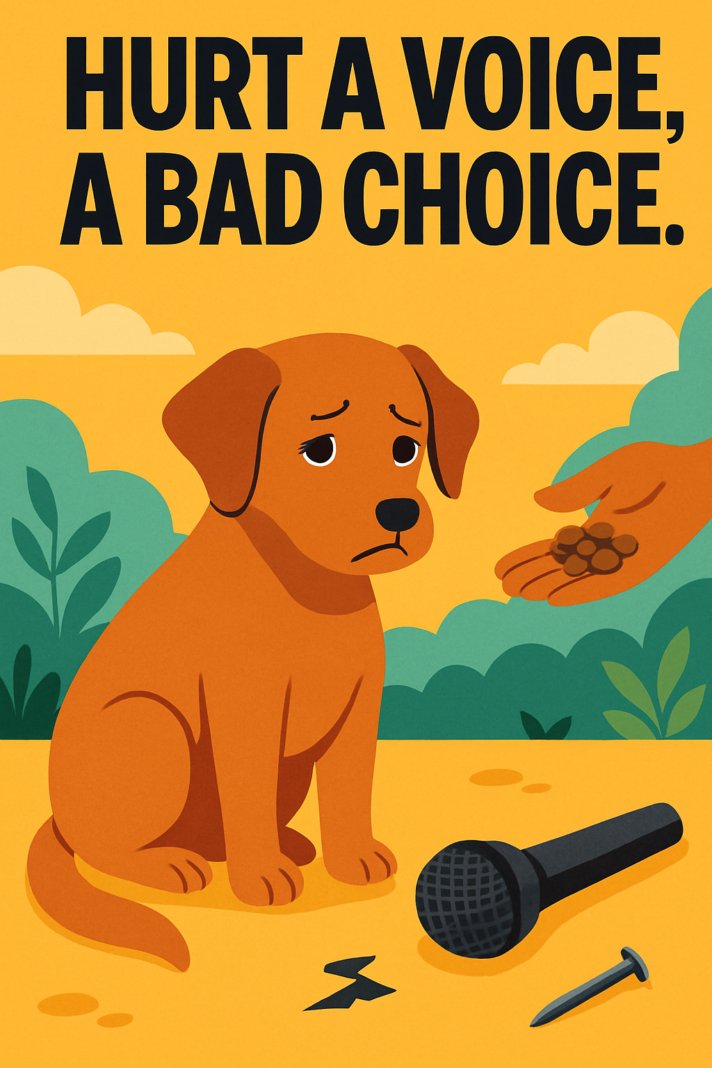 Hurt a voice, a bad choice.