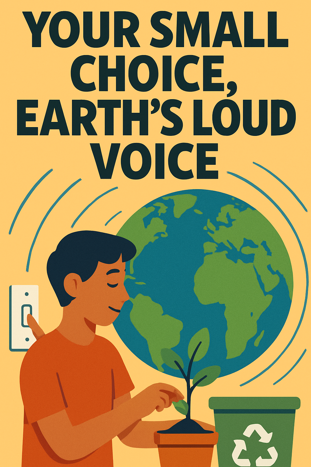 Your small choice, Earth's loud voice