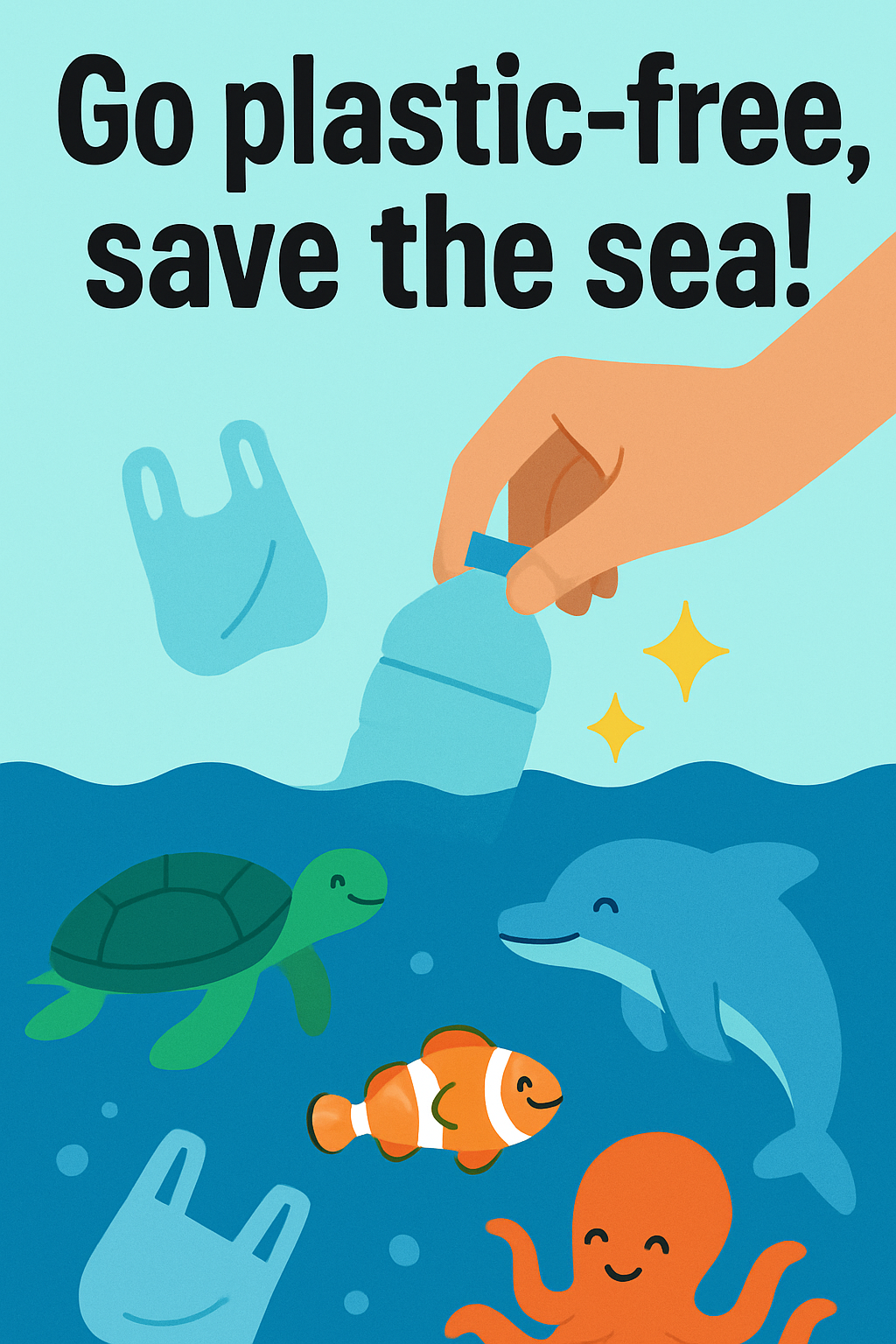 Go plastic-free, save the sea!