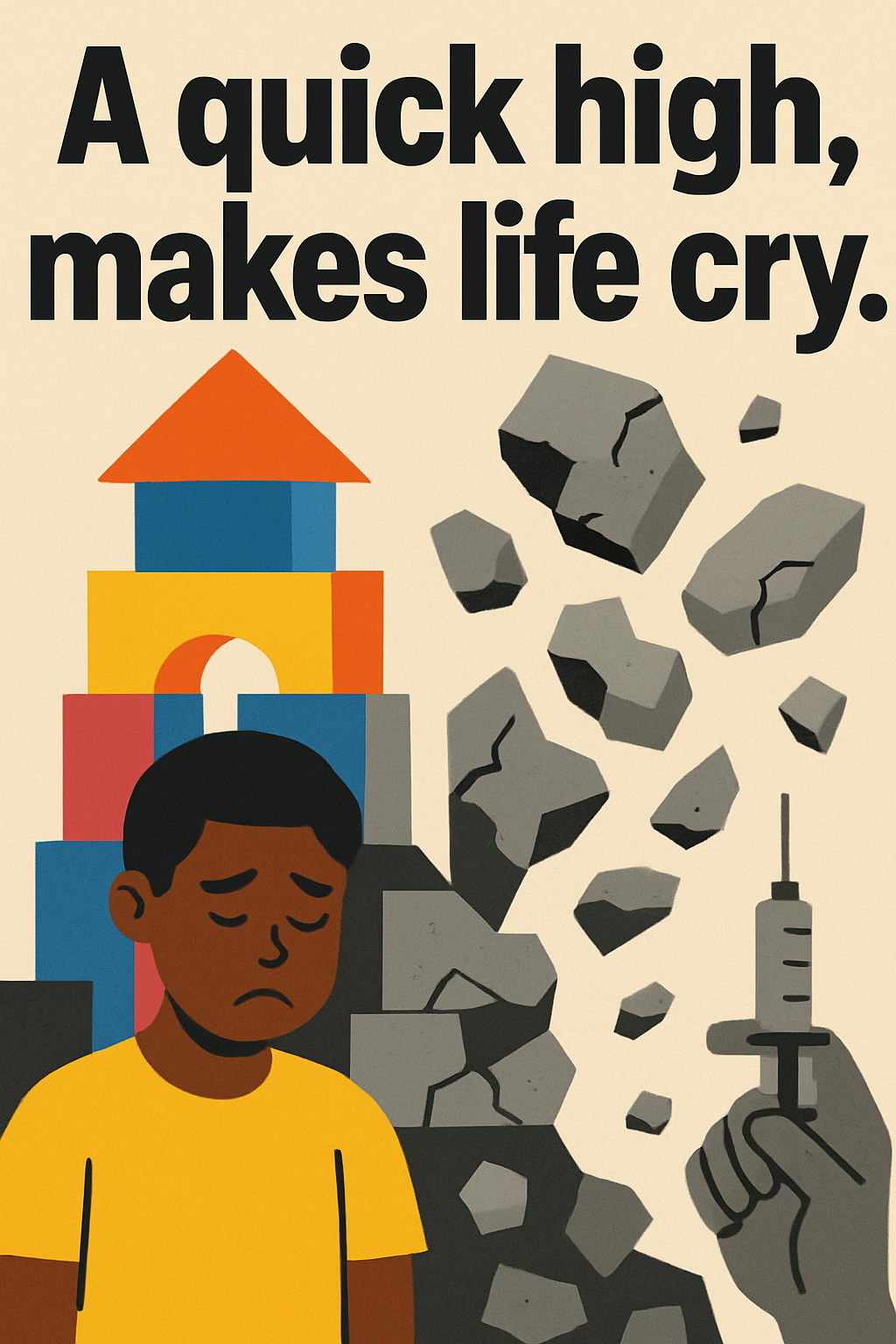 A quick high, makes life cry.
