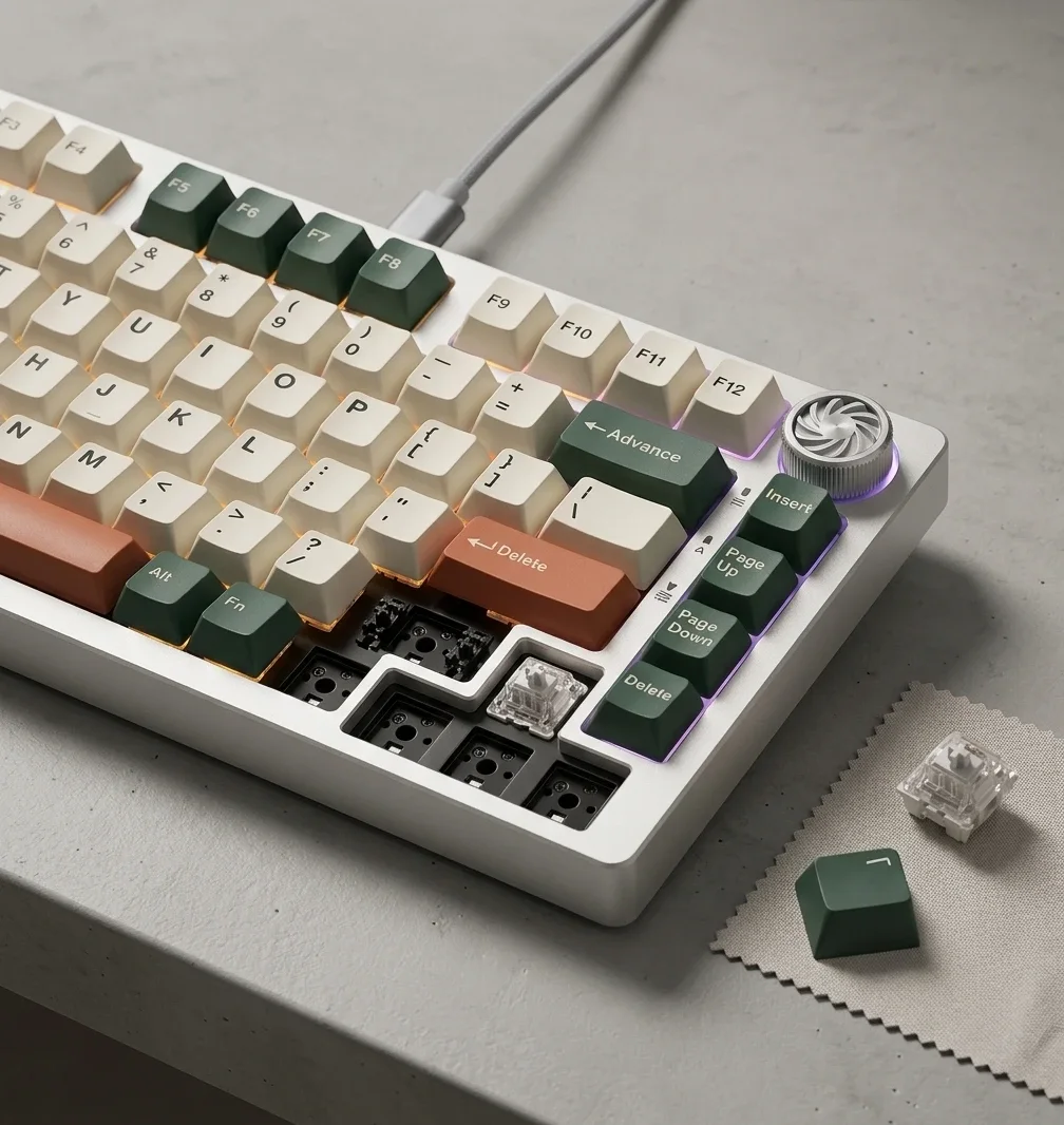 LEOBOG Hi75C Tastiera meccanica RGB 3Mode Hot Swap