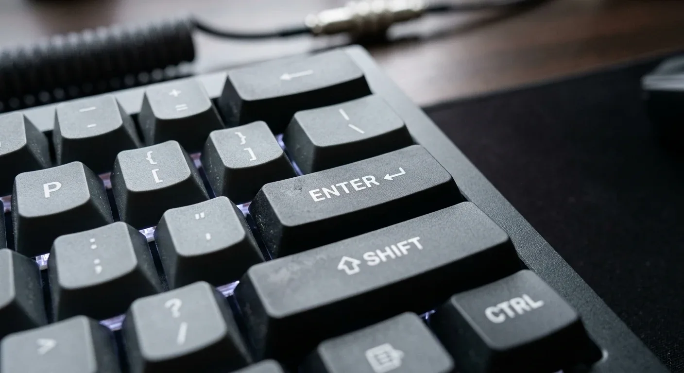 ANSI layout tastiere meccaniche visual sul tasto enter orizzontale