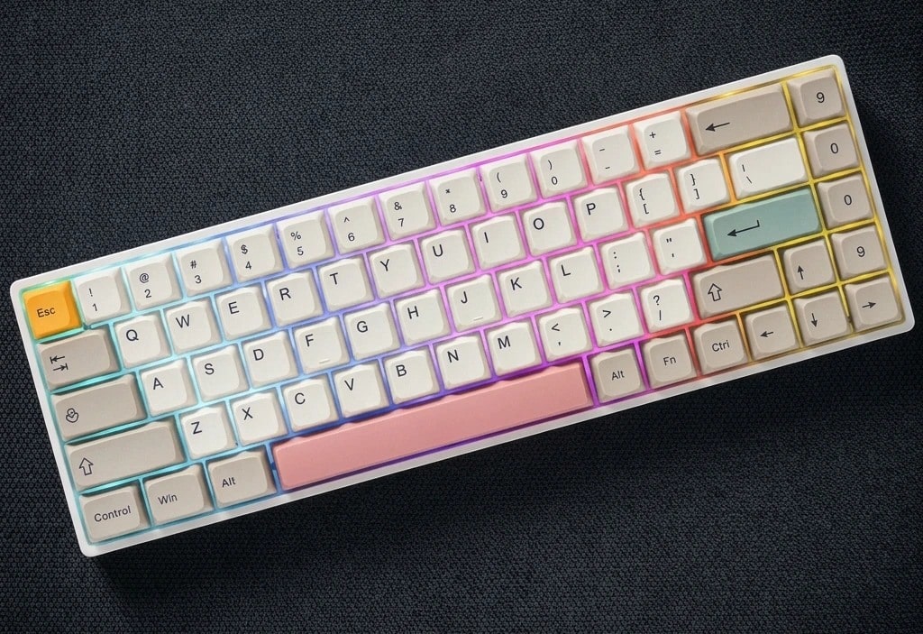 Keycaps double shot in PBT con illuminazione rgb