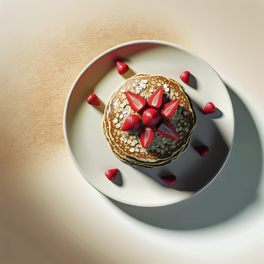 Pancakes de Avena con Frutillas