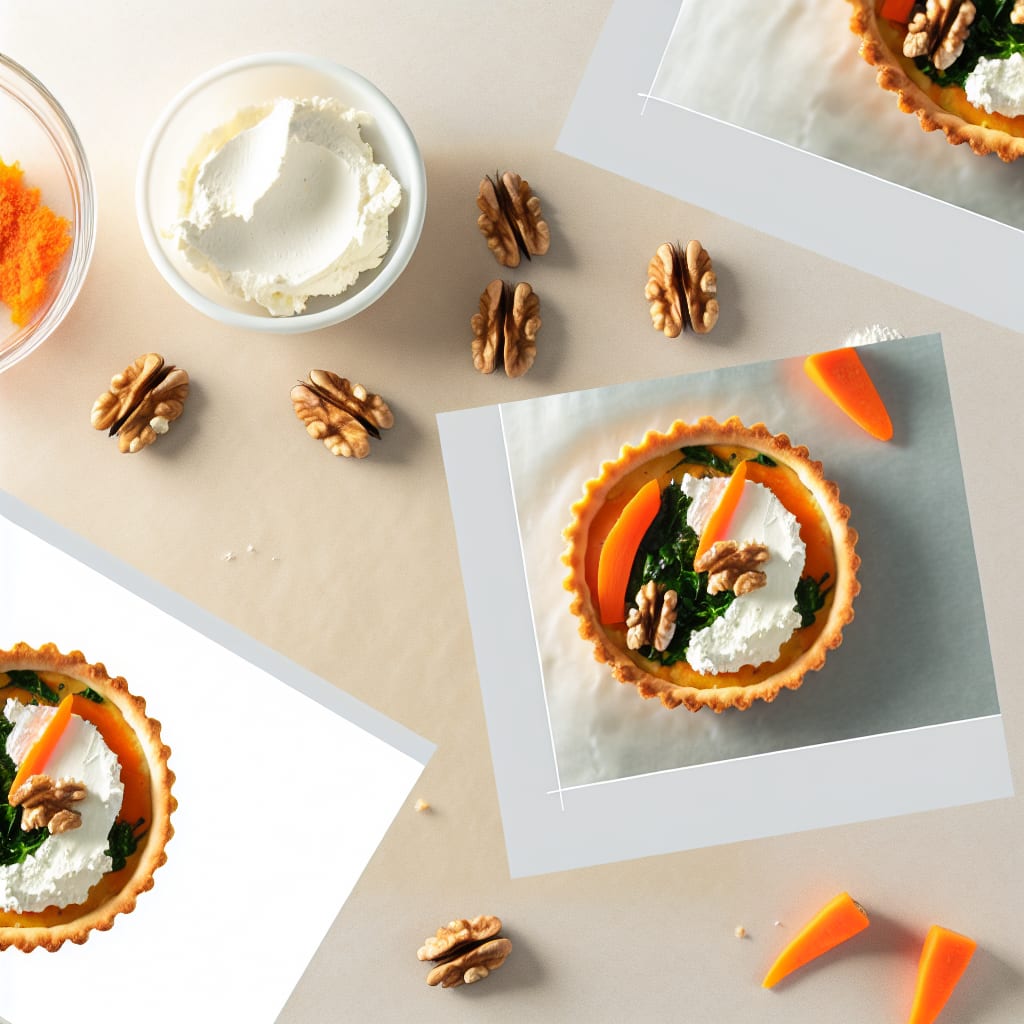 Tarta salada de ricota, zanahoria y nuez