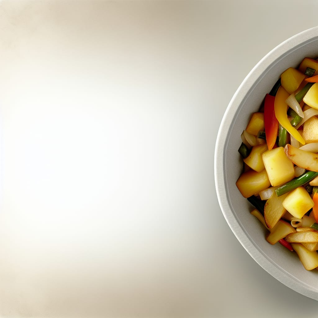 Salteado de papas y vegetales