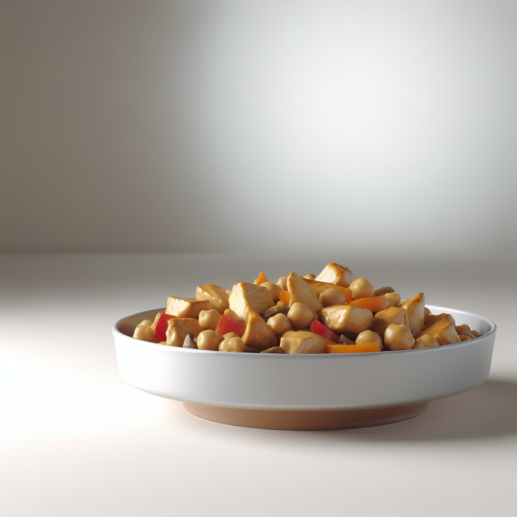 Salteado de Pollo con Garbanzos y Champiñones