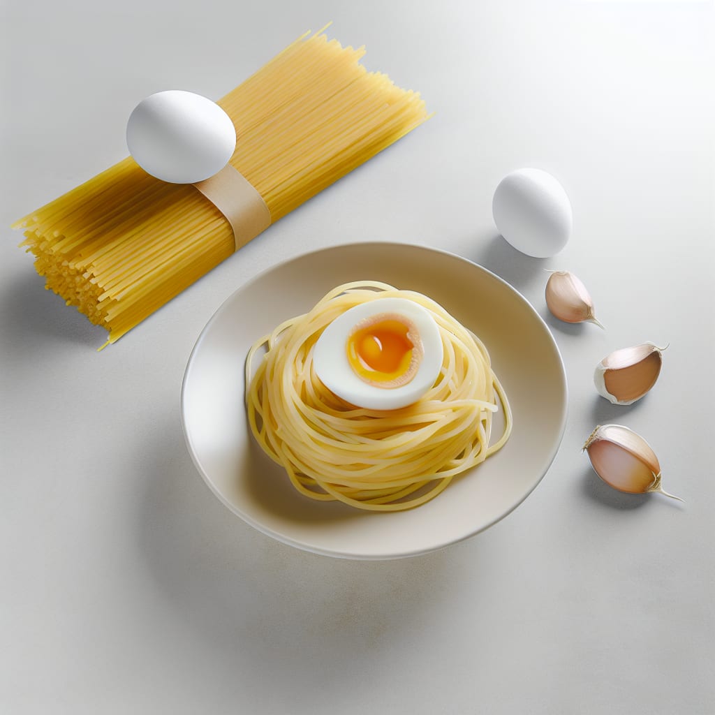 Espaguetis con Huevo y Ajo