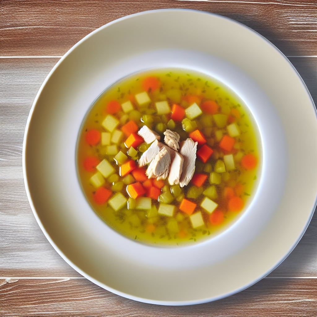 Sopa de pollo y verduras
