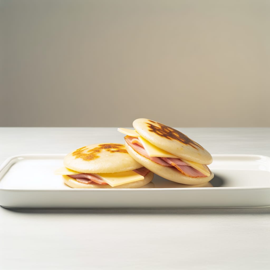 Arepas rellenas de jamón y queso