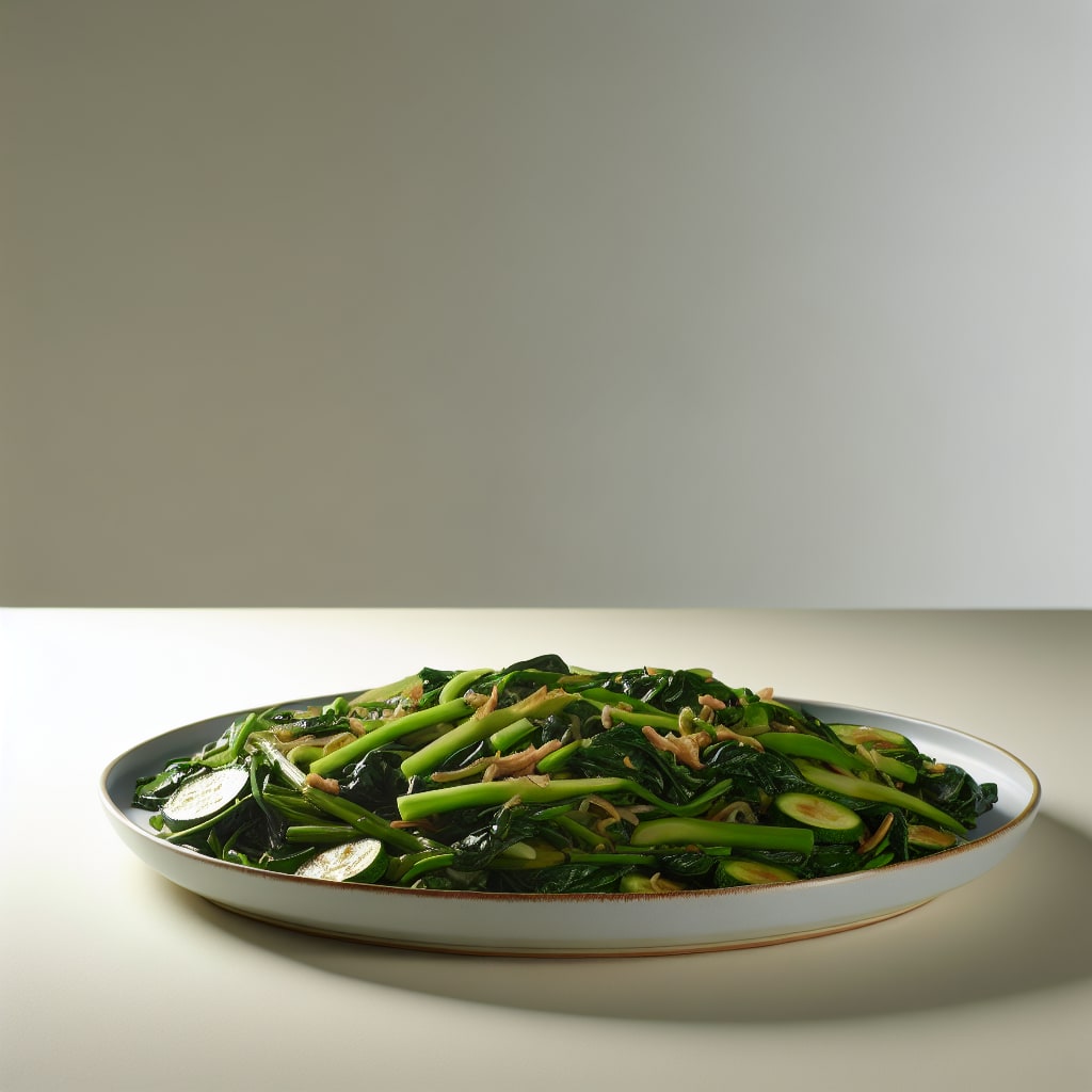 Salteado de espinaca y zuquini