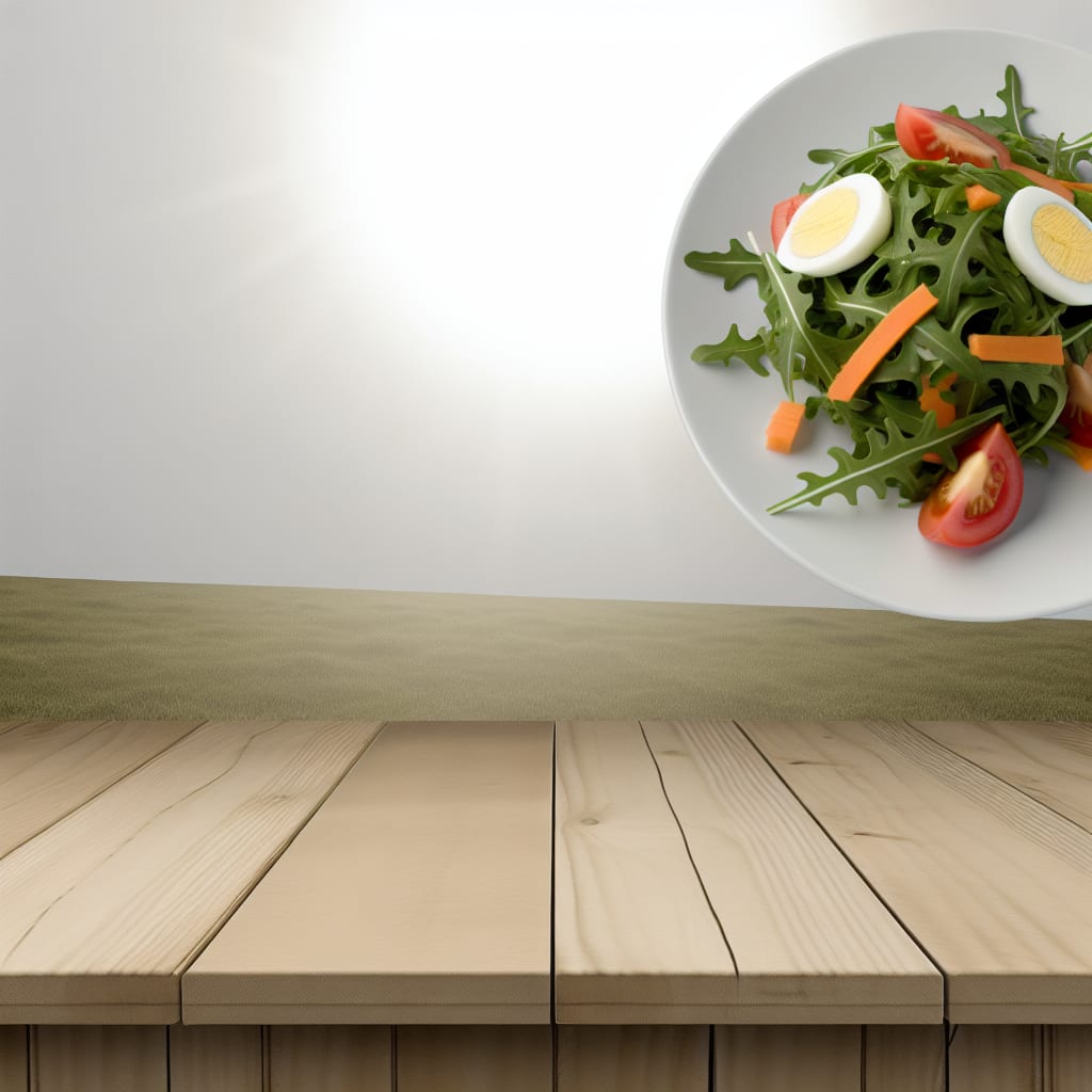 Ensalada de Rúcula con Zanahoria, Tomate y Huevo