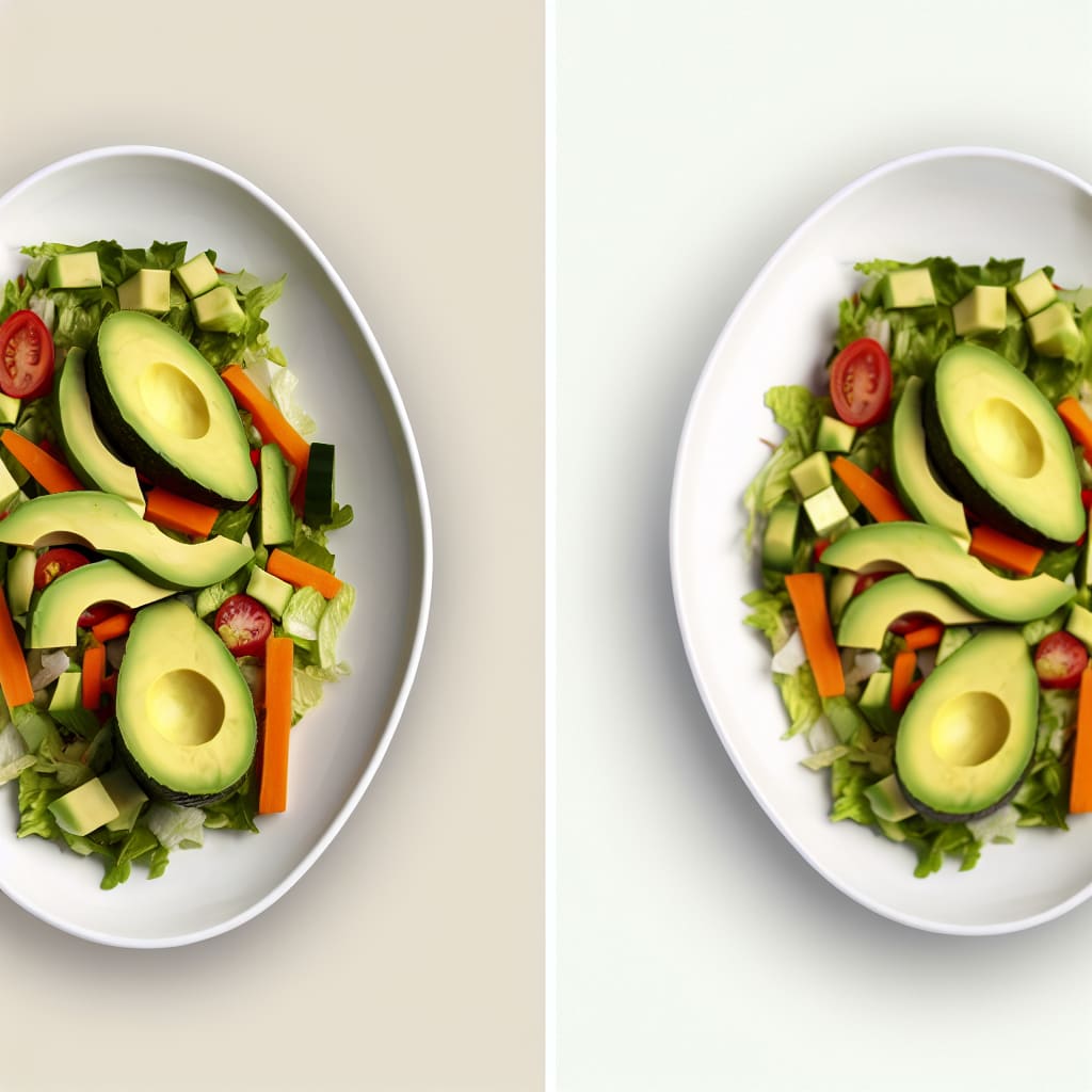 Ensalada fresca de palta y vegetales