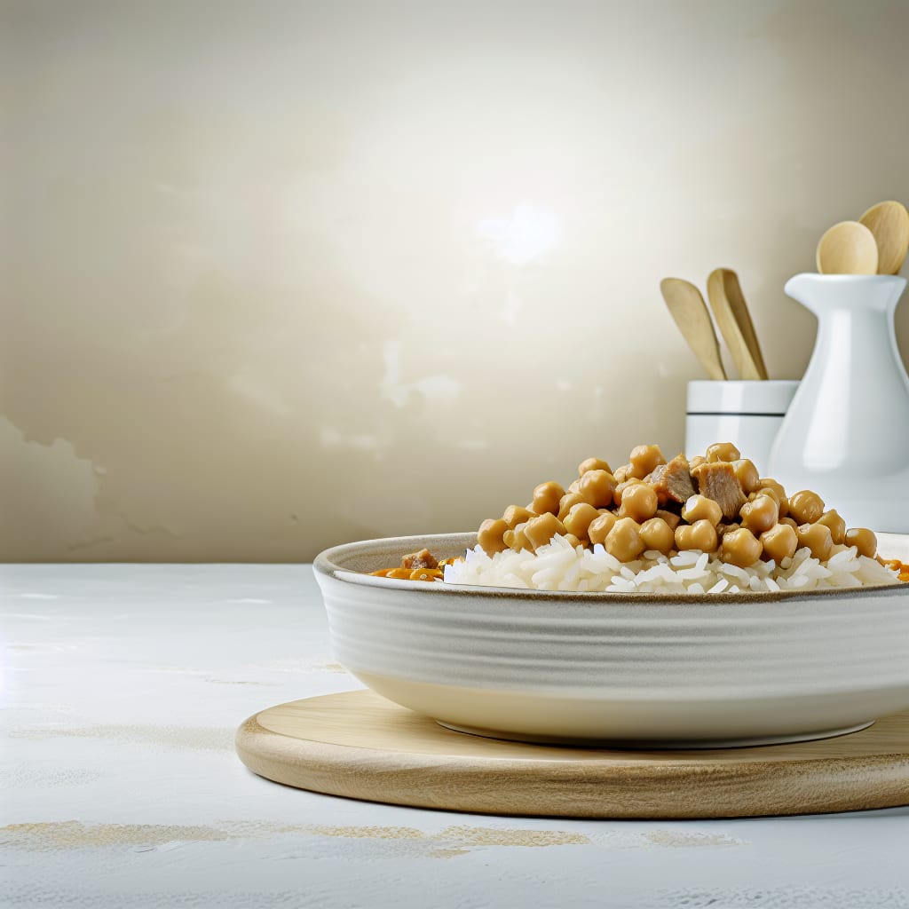 Garbanzos con Arroz y Carne