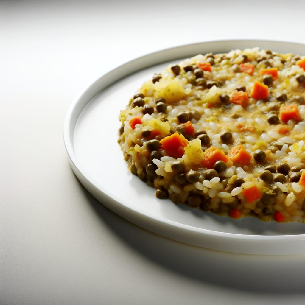 Gratinado de Arroz, Lentejas y Vegetales