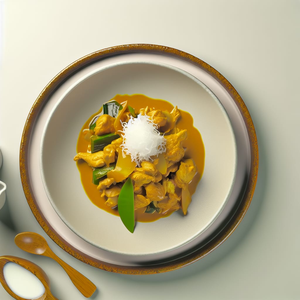 Salteado de Pollo al Curry con Leche de Coco