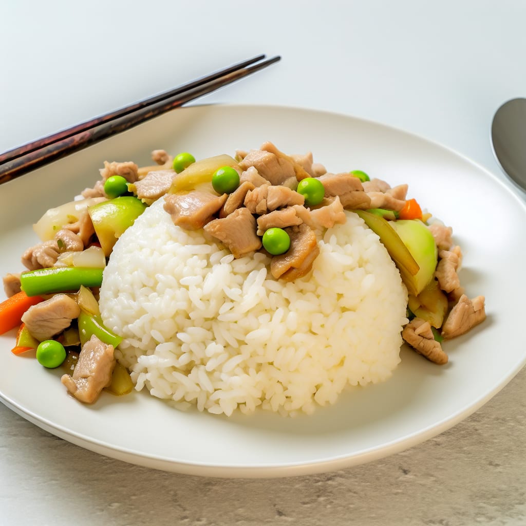 Arroz con Cerdo y Verduras