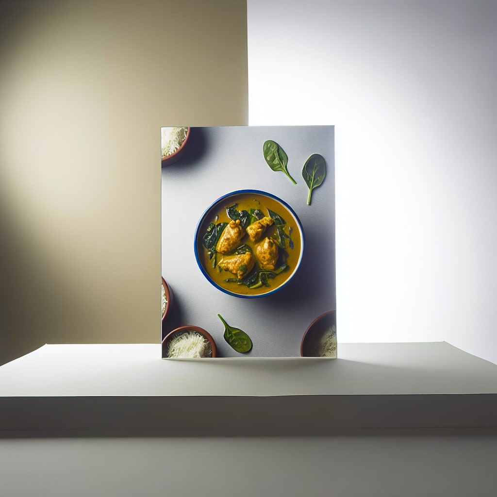 Pollo al Curry con Coco y Espinacas