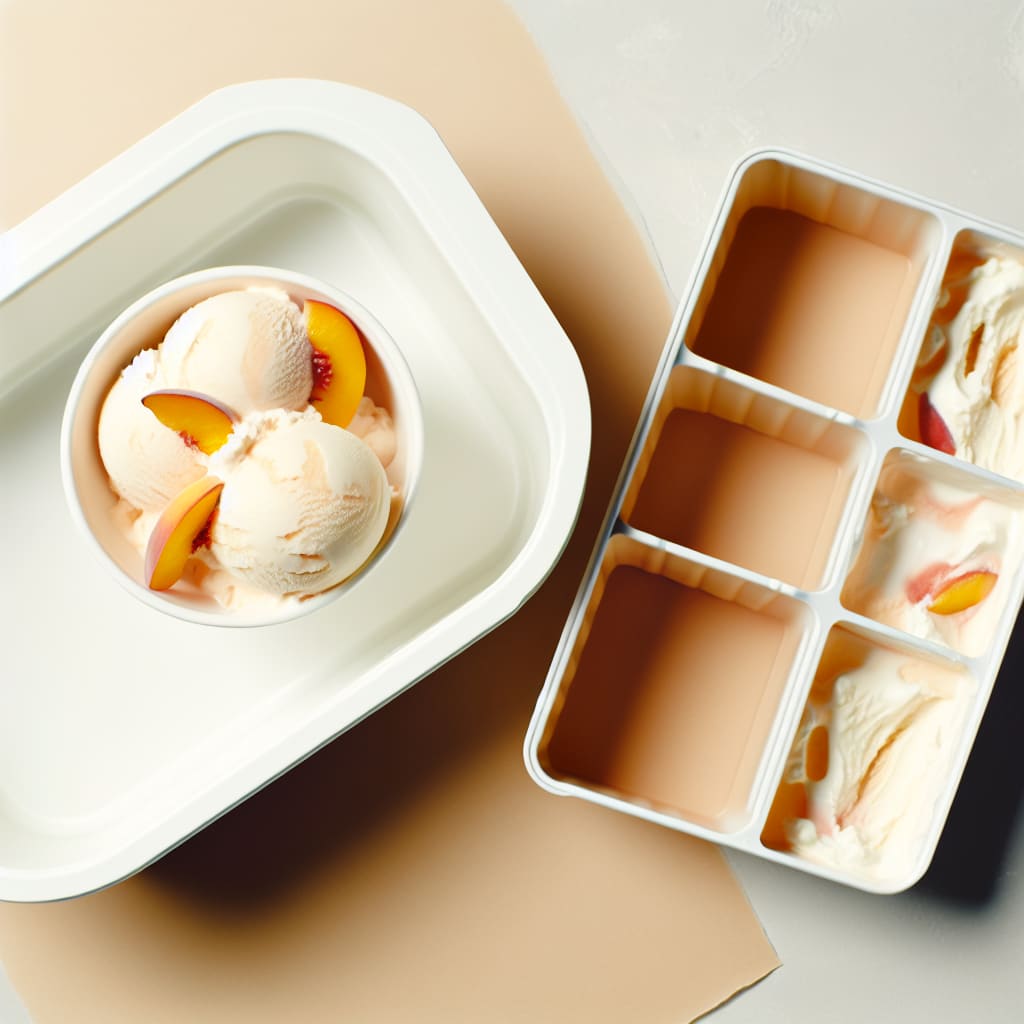 Helado casero de durazno y yogur