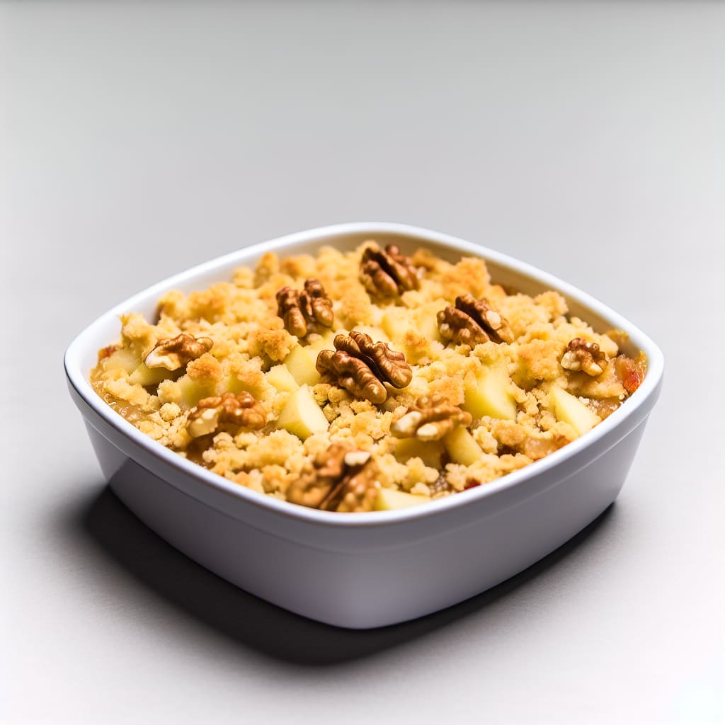 Crumble de manzana y nuez