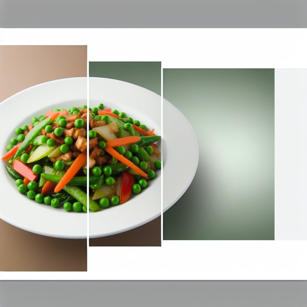 Salteado de verduras con arvejas