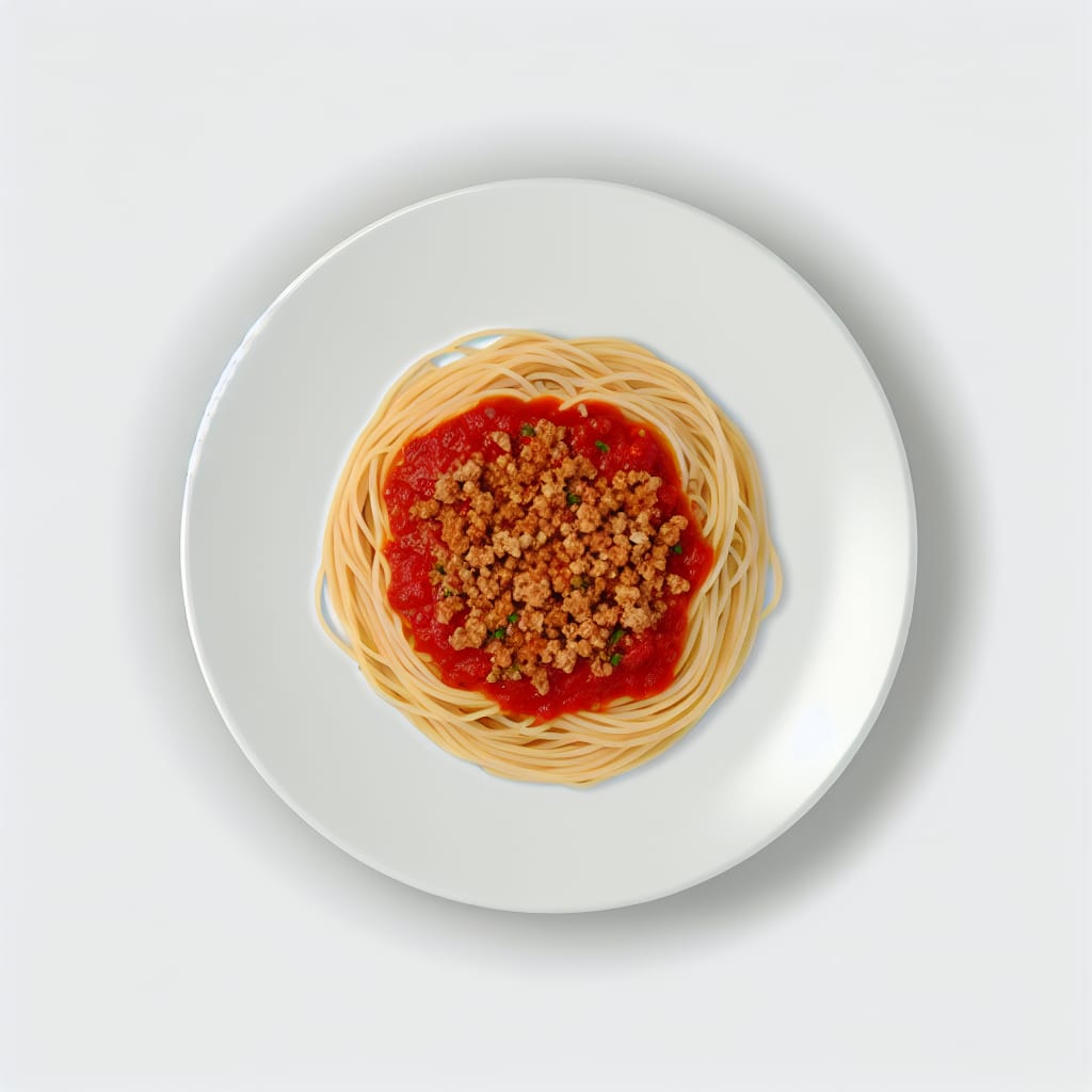 Fideos con Salsa de Tomate y Carne Picada