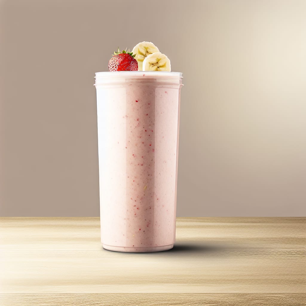 Batido cremoso de frutilla, banana y avena